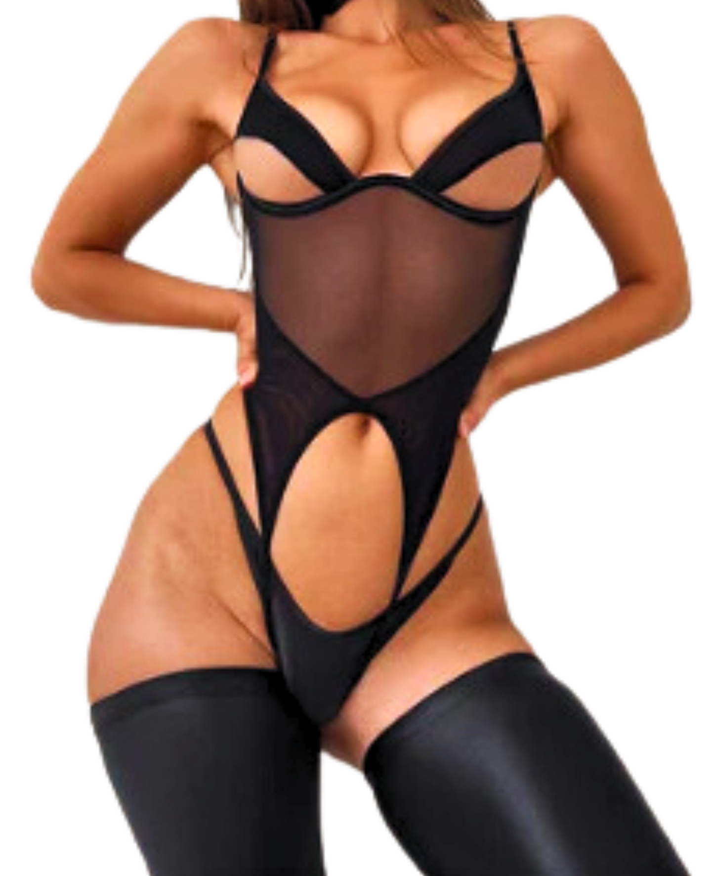 Lingerie With Stocking, Intimate Set Costume 3-Piece